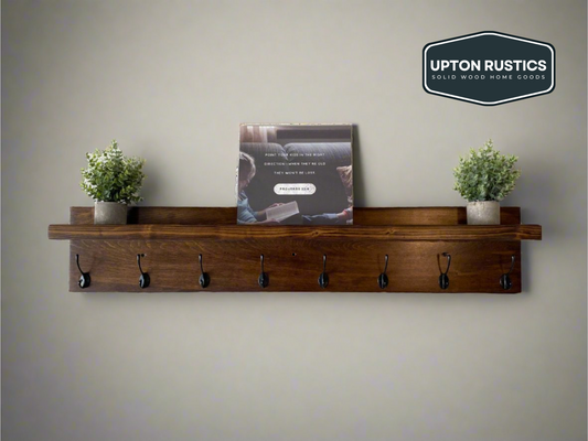 Coat Rack with Picture Ledge Shelf