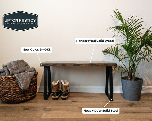 Entryway Bench with Trapezoid Legs